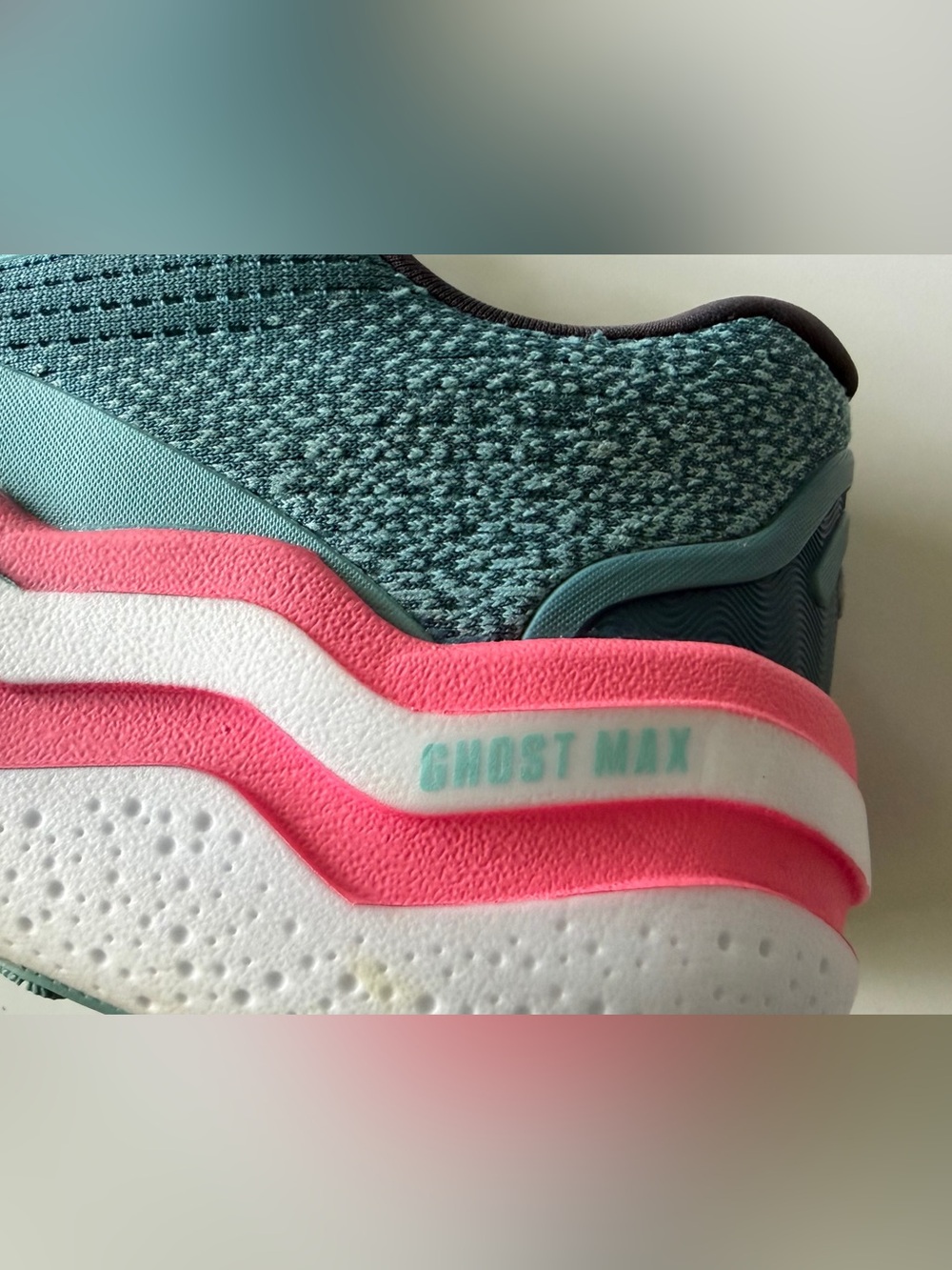 Brooks Ghost Max 2 Storm Blue Knockout Pink Size 10 - Picture 10 of 11